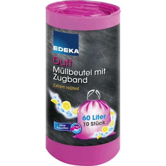 EDEKA Duft Müllbeutel Mit Zugband 60L 10ST 3 EDEKA Duft Müllbeutel Mit Zugband 60L 10ST