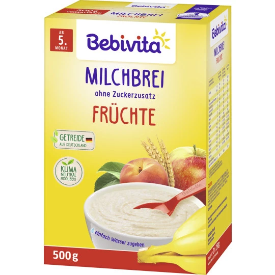 Bebivita Milchbrei Früchte Ab 5.Monat 500G 3 Bebivita Milchbrei Früchte Ab 5.Monat 500G