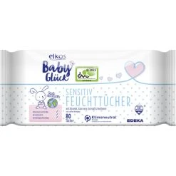 Elkos Baby Glück Sensitiv Feuchttücher 2x 80ST