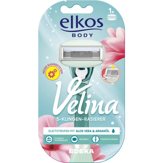 Elkos Body Velina 5-Klingen Rasiersystem + 1 Klinge 3 Elkos Body Velina 5-Klingen Rasiersystem + 1 Klinge