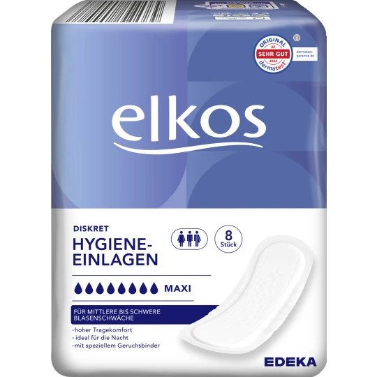 Elkos Hygiene-Einlagen Maxi 8ST 3 Elkos Hygiene-Einlagen Maxi 8ST