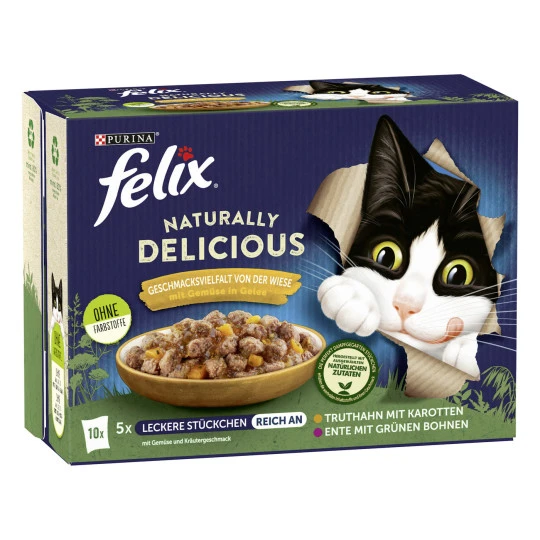 Felix Naturally Delicious Von Der Wiese 10x80G 2 Felix Naturally Delicious Von Der Wiese 10x80G