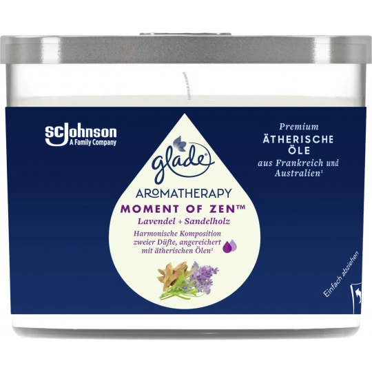 Glade® Aromatherapy Essential Oils Duftkerze Moment Of Zen 260G 3 Glade® Aromatherapy Essential Oils Duftkerze Moment Of Zen 260G