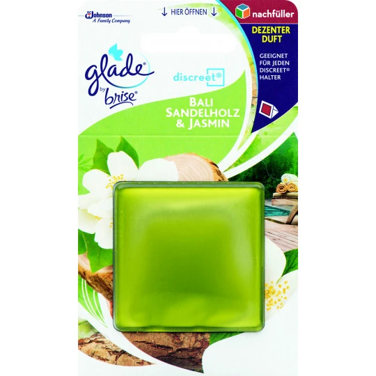 Glade® By Brise Discreet Bali Sandelholz & Jasmin Nachfüller 1ST 3 Glade® By Brise Discreet Bali Sandelholz & Jasmin Nachfüller 1ST