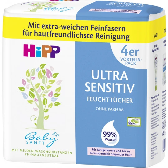 Hipp Babysanft Feuchttücher Ohne Parfum 4x 52ST 3 Hipp Babysanft Feuchttücher Ohne Parfum 4x 52ST
