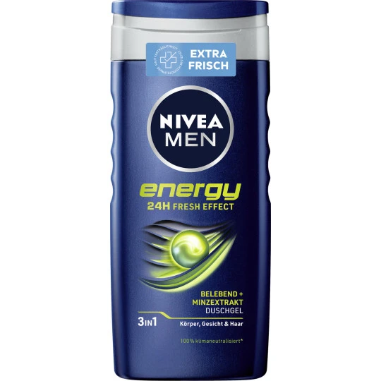 NIVEA Men 3in1 Duschgel Energy 24H Fresh Effect 250ML 3 NIVEA Men 3in1 Duschgel Energy 24H Fresh Effect 250ML