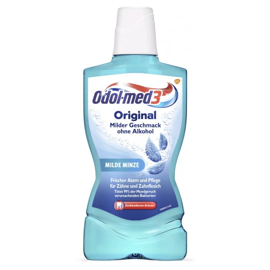 Odol-med3 Mundspülung Original Milde Minze 500ML 3 Odol-med3 Mundspülung Original Milde Minze 500ML